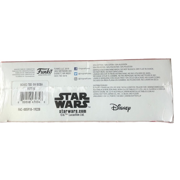 STAR WARS Pop Funko Limited Boba Fett T-shirt Cereal Box Mandalorian - Picture 4 of 4